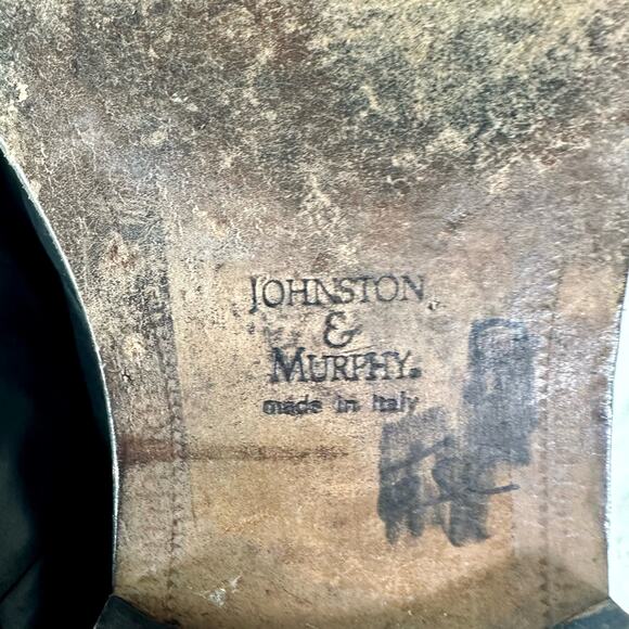 Johnston & Murphy Men's 10M 10 Black Leather Cellini Lace Up Dress Shoes *READ - Picture 6 of 7